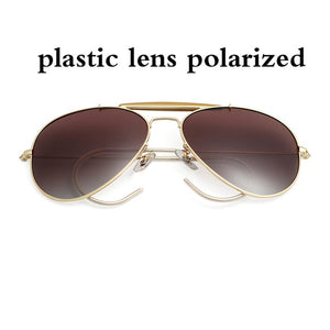 Glass lens aviation sunglasses polarized Men